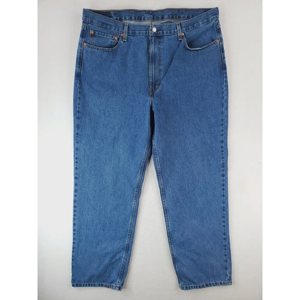 Levis Jeans Mens 42x32 Blue 550 Relaxed Tapered Grunge Baggy‎ Work Pants Y2K